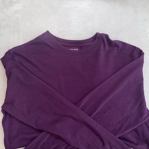 Long sleeve purple striped shirt